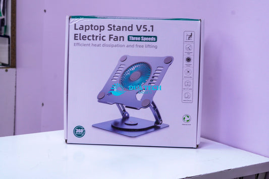 V5.1 Electric Fan Laptop Stand With 3 Speeds