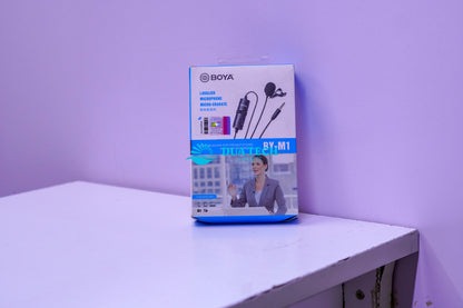 Boya BY-M1 Lavalier Microphone - Omni-Directional, 6m Cable, 3.5mm Connector