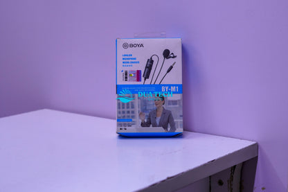 Boya BY-M1 Lavalier Microphone - Omni-Directional, 6m Cable, 3.5mm Connector